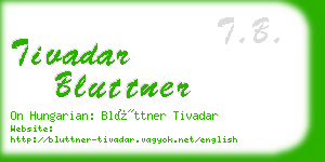 tivadar bluttner business card